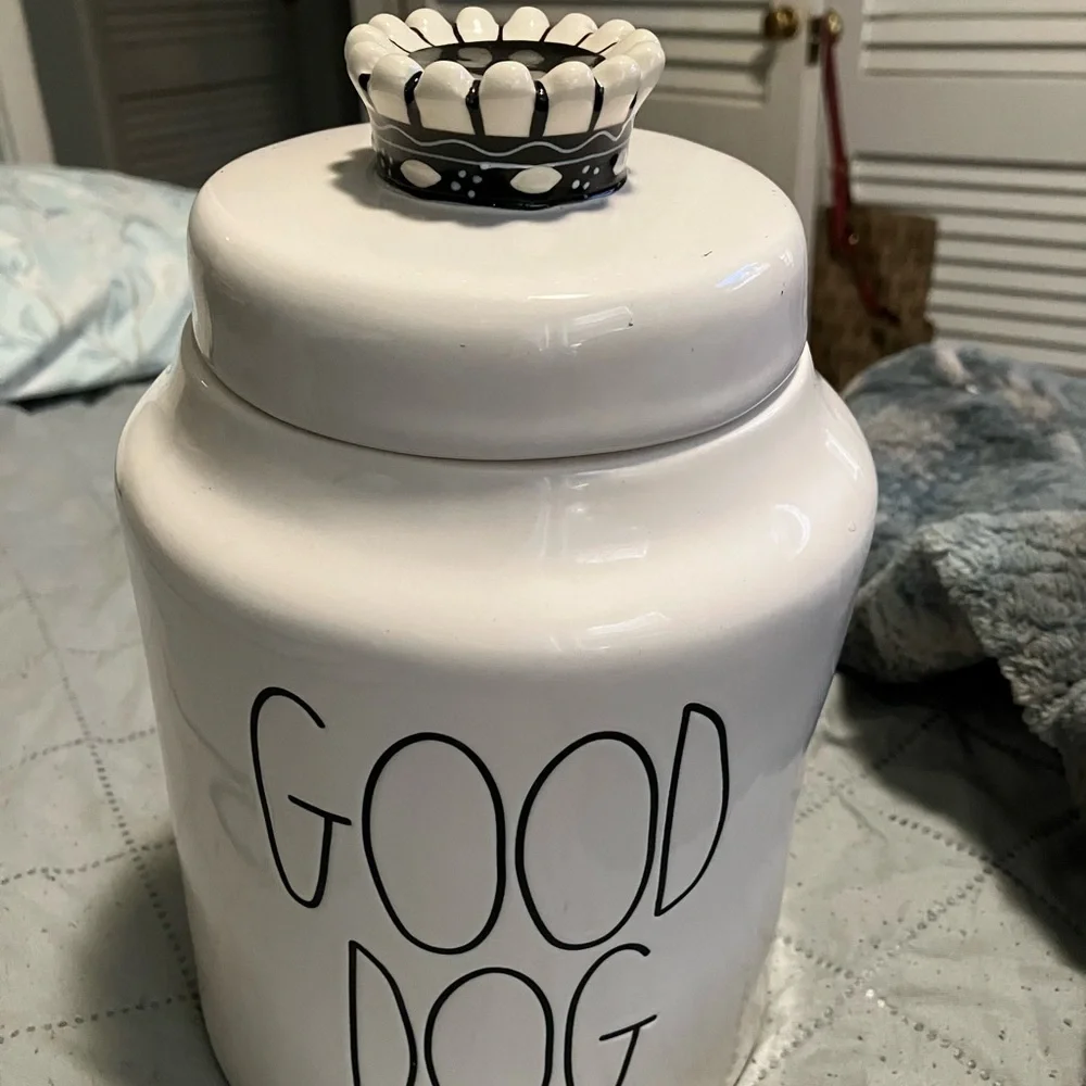 Rae Dunn GOOD DOG Large Ceramic Treat Canister